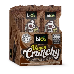 Barra de Cereais Sabor Caramelo e Cacau biO2 Vegan Crunchy 28 g