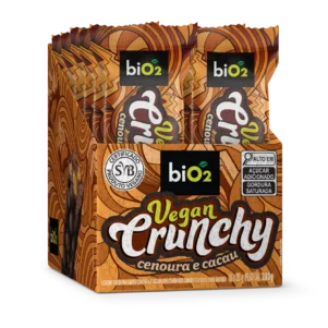 Barra de Cereais Sabor Cenoura e Cacau biO2 Vegan Crunchy 28 g