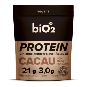 Proteína Vegetal de Arroz e Ervilha Sabor Cacau e Maca Peruana Vegana e Sem Glúten biO2 908 g