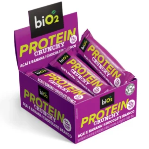 biO2 Protein Crunchy Açaí e Banana com Chocolate Branco 50 g